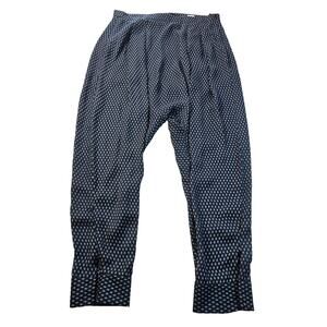 Zara basic sz S geometric blue slouchy LOW rise baloon pants EUC fun comfort